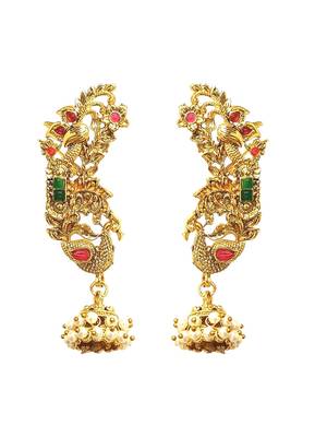 Peacock design ear cuff earrings 2