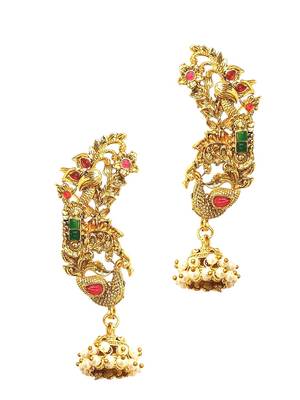 Peacock design ear cuff earrings 3