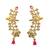 Gold plated cz floral ear cuff earrings