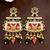 Rajwadi style heritage maroon earrings