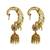 Gold plated cz peacock ear cuff earrings