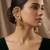 Gold plated cz peacock ear cuff earrings