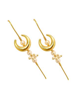 Gold plated chandrakor needle ear cuff earrings 3