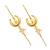 Gold plated chandrakor needle ear cuff earrings
