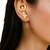 Gold plated chandrakor needle ear cuff earrings
