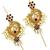 Gold plated peacock needle ear cuff earrings