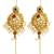 Traditional peacock needle ear cuff earrings