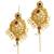 Traditional peacock needle ear cuff earrings