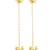Gold plated crescent moon ear cuff earrings