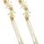 Clear white fanshionista crystals dangler ear cuff earrings