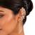 Pink fanshionista crystals dangler ear cuff earrings
