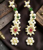 Maharashtrian style ear cuff with stud earrings