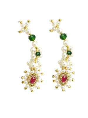 Maharashtrian style ear cuff with stud earrings 3