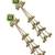 Antique gold plated cz green long kashmiri earrings