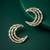 Silver plated cz tassel earrings