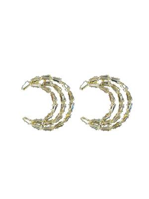 Silver plated cz tassel earrings 2