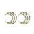 Silver plated cz tassel earrings