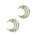 Silver plated cz tassel earrings