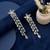 Gold plated baguette cz earrings
