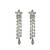 Gold plated baguette cz earrings