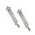 Gold plated baguette cz earrings