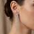 Gold plated baguette cz earrings