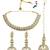 Antique gold plated champagne cz necklace set