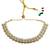 Antique gold plated champagne cz necklace set