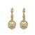 Antique gold plated champagne cz necklace set