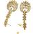 Antique gold plated champagne cz necklace set