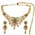 Gold plated green heritage necklace set