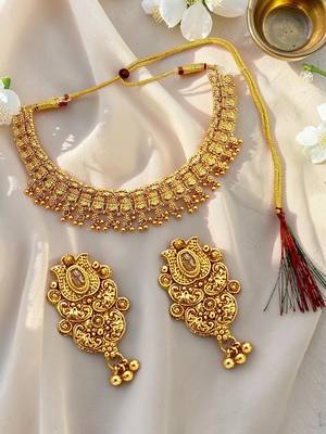 Gold plated elegant necklace set 1