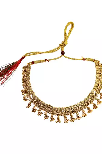Gold plated filigree necklace set