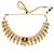 Matte gold plated peacock heritage necklace set