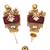Matte gold plated peacock heritage necklace set