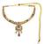 Gold plated meenakari hasli necklace set