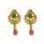 Gold plated meenakari hasli necklace set