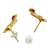Gold plated meenakari hasli necklace set