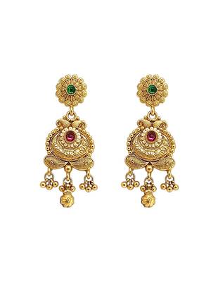 Gold plated heritage jaipuri choker set 4