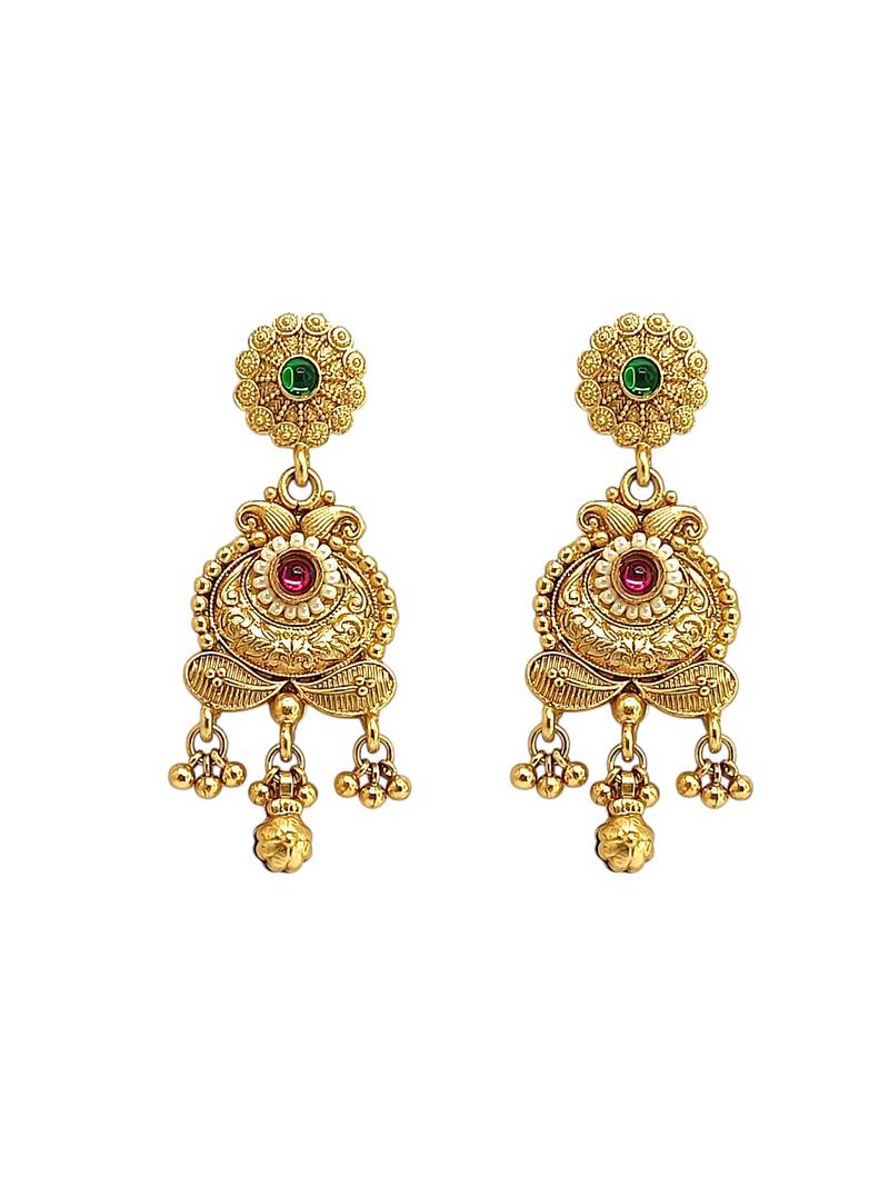 Gold plated heritage jaipuri choker set