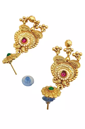 Gold plated heritage jaipuri choker set