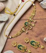 Gold plated bird motif heritage choker set