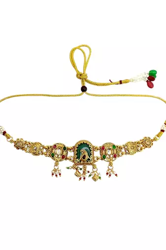 Gold plated bird motif heritage choker set
