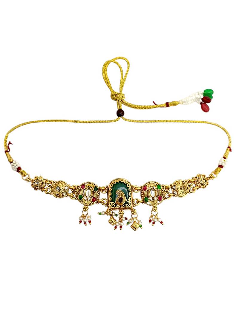 Gold plated bird motif heritage choker set