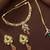 Gold plated kundan meenakari hasli necklace set
