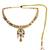 Gold plated kundan meenakari hasli necklace set