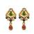 Gold plated kundan meenakari hasli necklace set