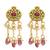 Jaipuri pink green heritage dangling choker set