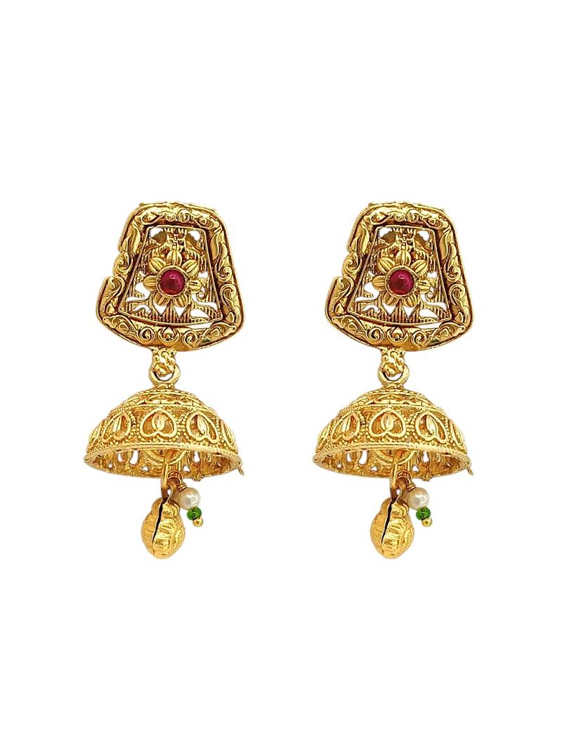 Gold plated kundan rajwadi choker necklace set