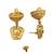 Gold plated kundan rajwadi choker necklace set